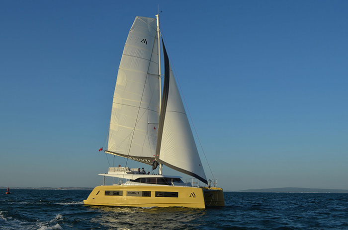 Aventura 45 under sail