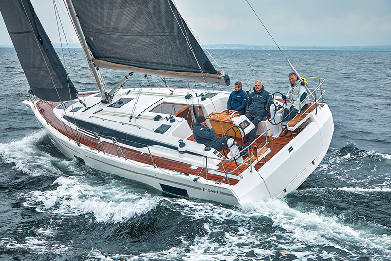 bavaria c38 at the helm