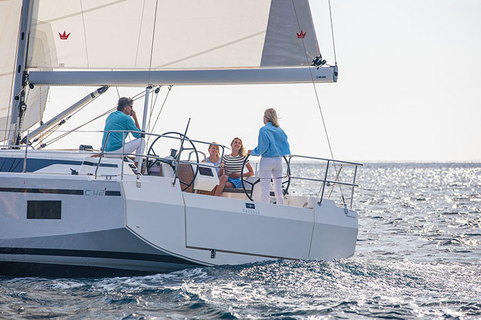 Bavaria C42 under sail