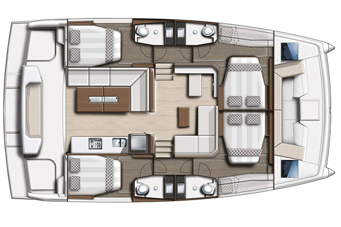 Catspace layout - 4 cabin