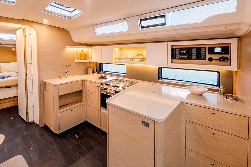 dufour 44 sailboat kitchen 2