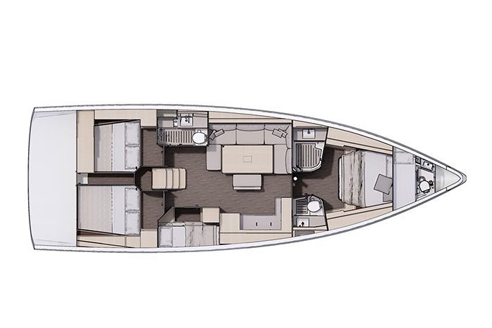 Dufour 470  3 cabin version