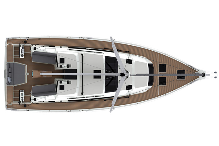 Dufour 470  deck layout