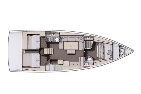 Dufour 470 3 cabin version